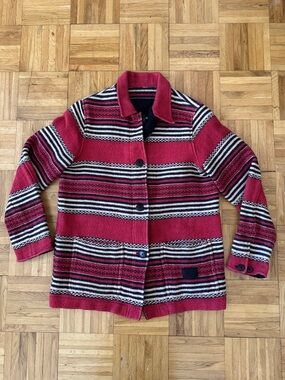 Ralph Lauren Southwestern Blanket Jacket in Red Stripe